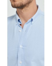 2502-2 Chemise en oxford - Bleu