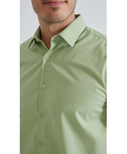 YE-2387 Chemisette vert sauge confort fit