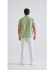 YE-2387 Chemisette vert sauge confort fit