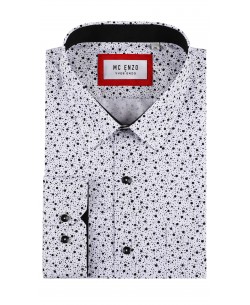 GT-7033-12 Chemise à motifs du 2XL au 5XL- Blanc