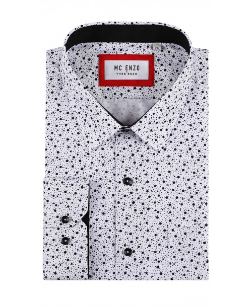 GT-7033-12 Chemise à motifs du 2XL au 5XL- Blanc