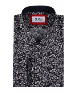 GT-7033-02 Chemise à motifs du 2XL au 5XL- Marine