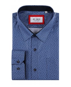 GT-7033-03 Chemise à motifs du 2XL au 5XL- Bleu