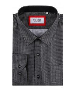 GT-7033-05 Chemise à motifs du 2XL au 5XL- Noir