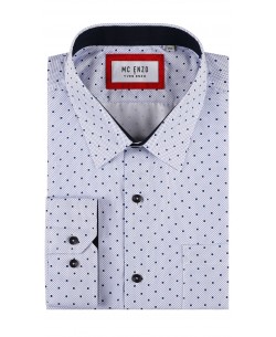 GT-7033-06 Chemise à motifs du 2XL au 5XL- Blanc