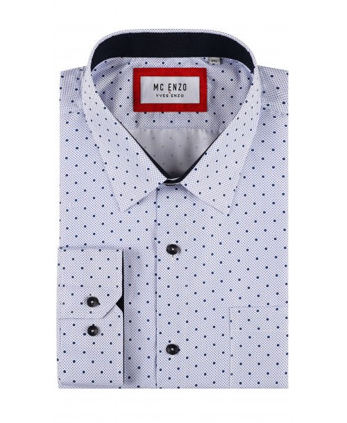 GT-7033-06 Chemise à motifs du 2XL au 5XL- Blanc