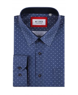 GT-7033-07 Chemise à motifs du 2XL au 5XL- Bleu