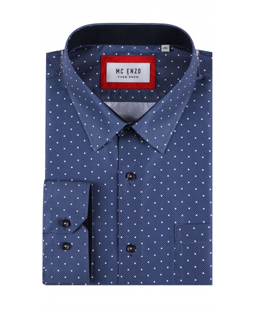 GT-7033-07 Chemise à motifs du 2XL au 5XL- Bleu