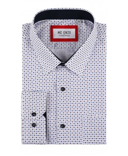 GT-7033-08 Chemise à motifs du 2XL au 5XL- Blanc