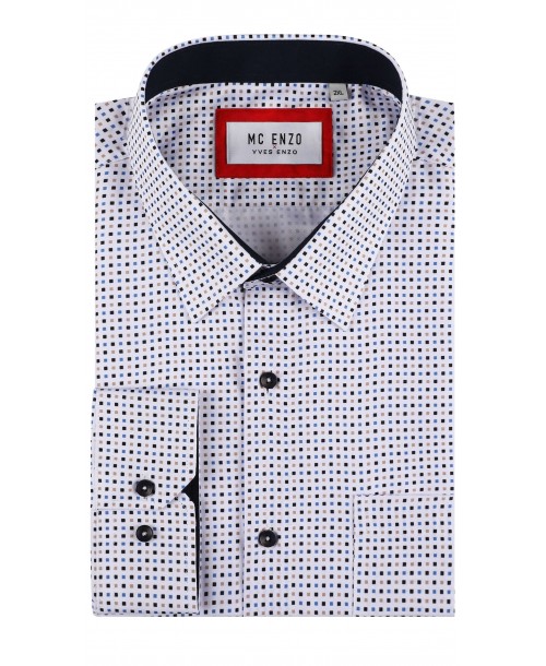 GT-7033-08 Chemise à motifs du 2XL au 5XL- Blanc