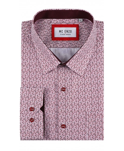 GT-7033-09 Chemise à motifs du 2XL au 5XL- Rose