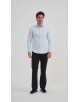 SLIM5050-3 Chemise nid d'abeille- Ciel
