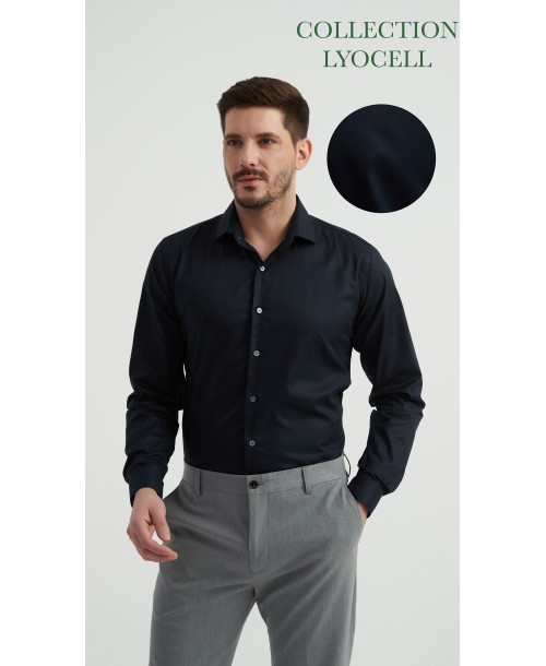 LYO-0421-2 Chemise en lyocell - Marine