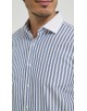 1506245-01 Chemise à rayures coupe confort - Bleu