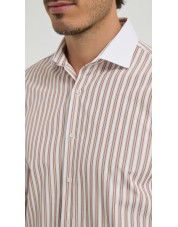 1506245-02 Chemise à rayures coupe confort - Beige