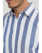 1506249-02 Chemise à rayures coupe confort - Ciel