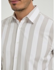 1506249-03 Chemise à rayures coupe confort - Beige