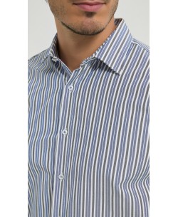 1506249-04 Chemise à rayures coupe confort - Bleu
