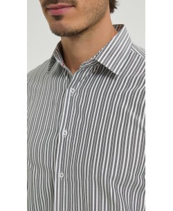 1506249-05 Chemise à rayures coupe confort - Noir