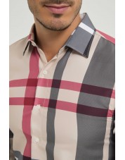 SLIM5052-01 Chemise carreaux tartan slim fit