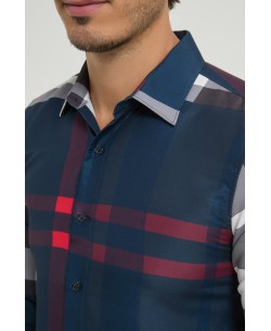 SLIM5052-02 Chemise carreaux tartan slim fit