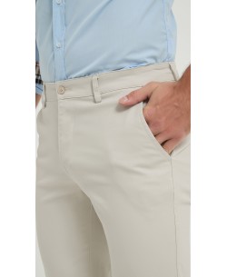 YE-807-34 Chino stretch gris perle (T38 à T52)