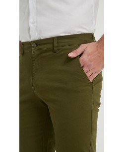 YE-807-35 Chino stretch vert kaki (T38 à T52)