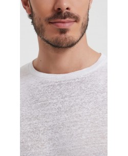 23501-01 T-shirt blanc en lin