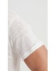 23501-02 T-shirt off white en lin