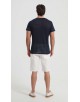 23501-03 T-shirt bleu marine en lin
