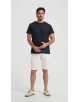 23501-03 T-shirt bleu marine en lin