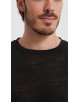 23501-04 T-shirt noir en lin