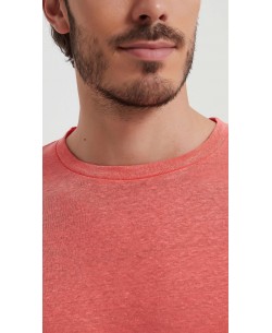 23501-06 T-shirt terracotta en lin