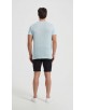 23501-07 T-shirt bleu ciel en lin