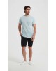 23501-07 T-shirt bleu ciel en lin