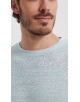 23501-07 T-shirt bleu ciel en lin