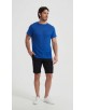 23501-08 T-shirt bleu royal en lin