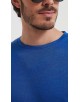 23501-08 T-shirt bleu royal en lin