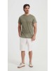23501-09 T-shirt kaki en lin