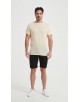 23501-10 T-shirt jaune en lin