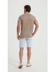 23501-12 T-shirt taupe en lin