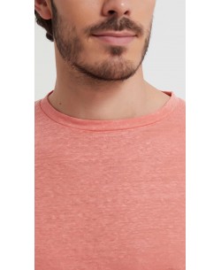 23501-13 T-shirt corail en lin
