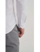 BAM-3307-1 Chemise en bambou tissu chevron - Blanc