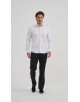 BAM-3307-3 Chemise en bambou tissu piqué - Blanc