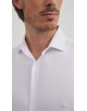 BAM-3307-3 Chemise en bambou tissu piqué - Blanc