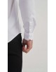 BAM-3307-3 Chemise en bambou tissu piqué - Blanc
