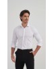 BAM-3307-3 Chemise en bambou tissu piqué - Blanc