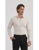 BAM-3390-4 Chemise en bambou tissu piqué - Champagne