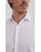 BAM-3390-5 Chemise en bambou à rayures sergé - Blanc
