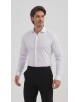 BAM-3390-5 Chemise en bambou à rayures sergé - Blanc